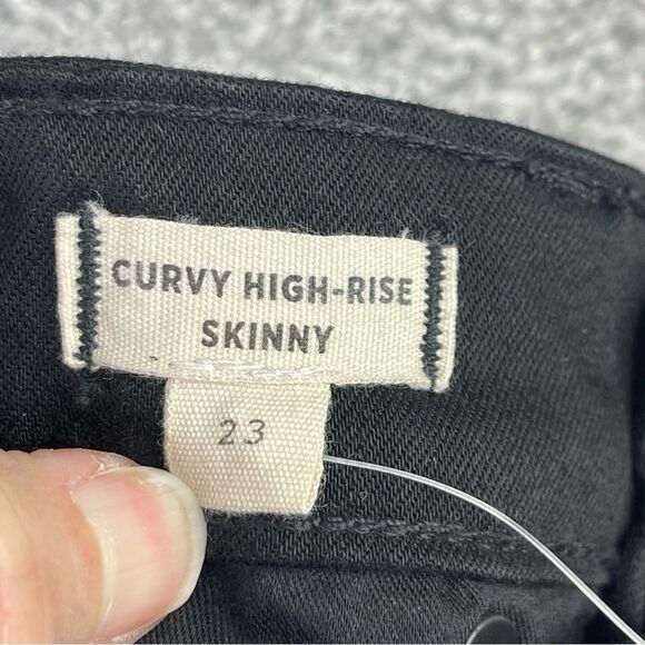 Madewell Jeans Women's 23 Black Skinny Curvy High Rise Stretch Preppy J1376 - Picture 6 of 13